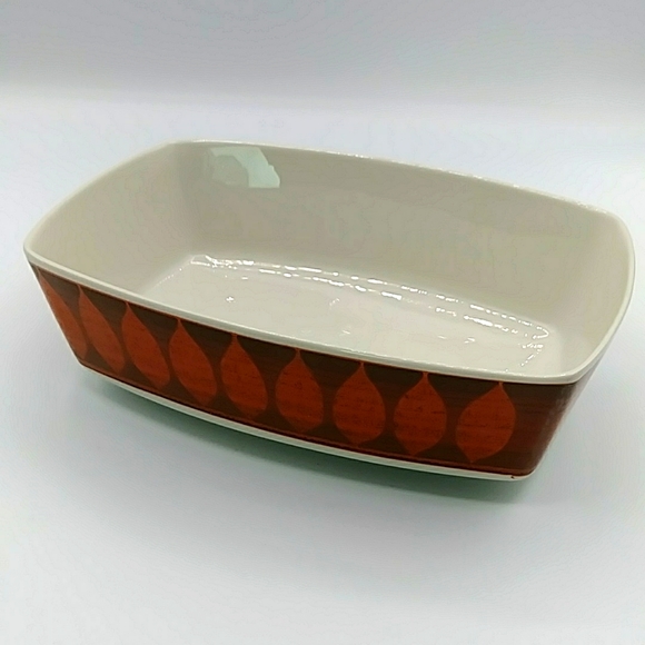 🌹HP! Franciscan Discovery Rectangular Serving Bowl. In Terra Cotta MCM - Picture 2 of 8